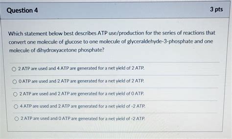 Which Statement Best Describes ATP Consumption and Production? The Importance of ATP ATP and Disease New Applications of ATP Conclusion Tables