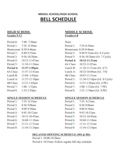 High School Schedule Example: A Comprehensive Guide to Crafting an Effective Plan