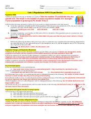 Unit 3 Populations APES Exam Review