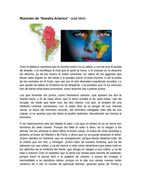 Nuestra América: A Summary of José Martí’s Vision for a United, Sovereign, and Equitable Latin America