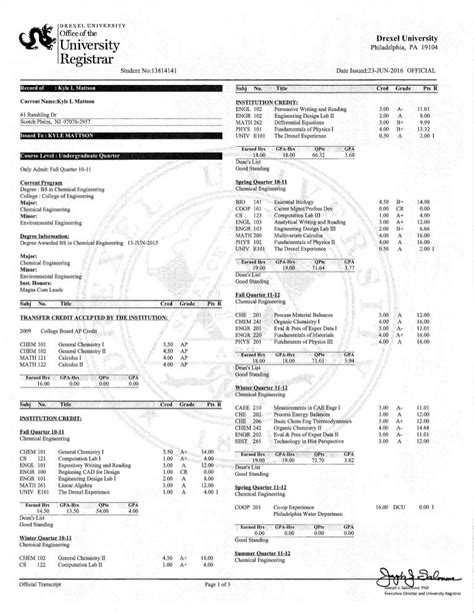 Drexel University Transcript: A Comprehensive Guide