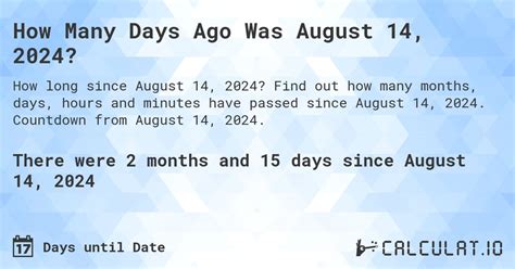 How Many Days Until August 2, 2024?