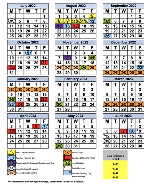 Calendario Escolar 2023 a 2024 Miami Dade