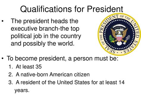 What are the Older Qualifications of Vice President?