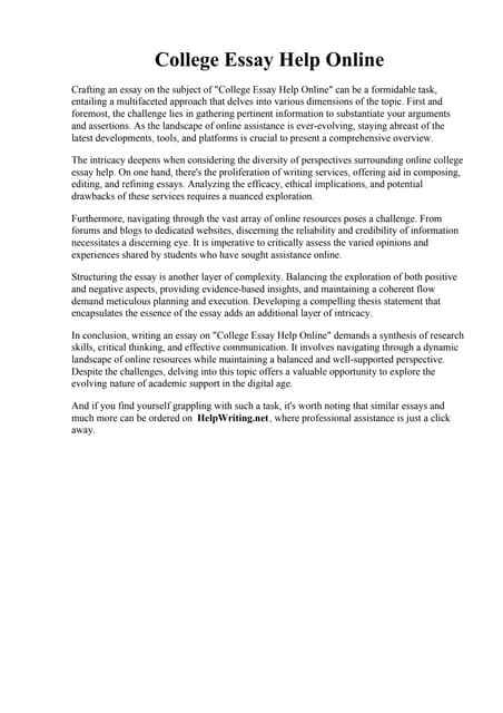 College Essay Helper Free: A Comprehensive Guide to Seek Professional Assistance
