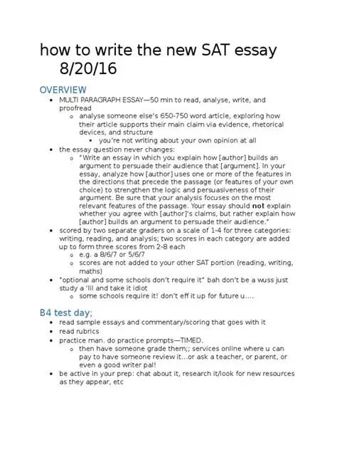 Does the Digital SAT Have an Essay?