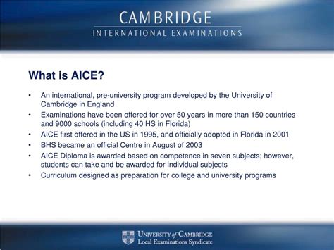 What is the AICE Program in Florida?