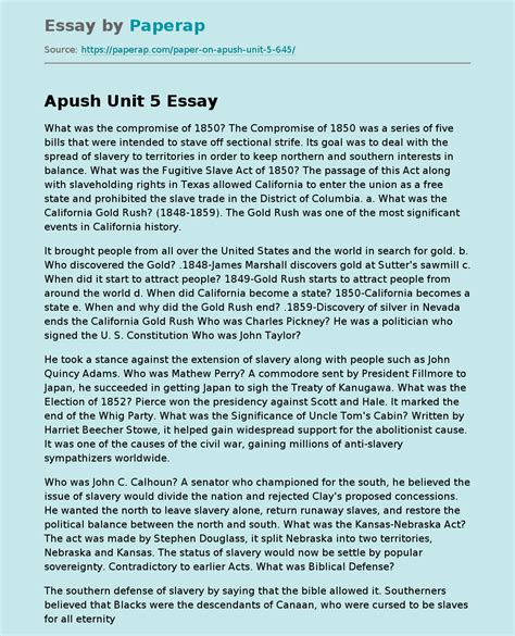 APUSH LEQ Examples: Master the Exam with Insightful Essays
