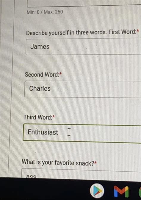 Describe Yourself in Three Words: USC