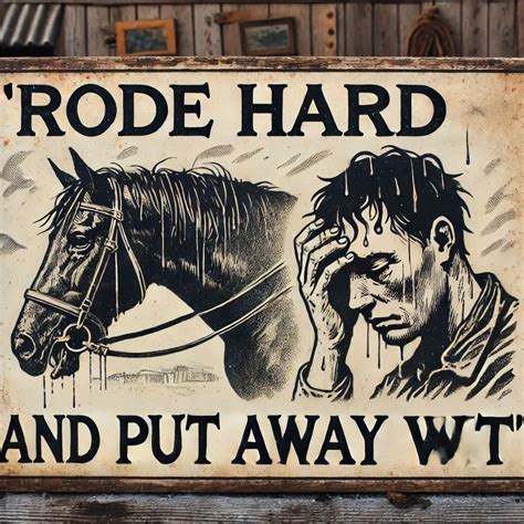 Ridden Hard and Put Away Wet: A Figurative Expression with Hidden Truths