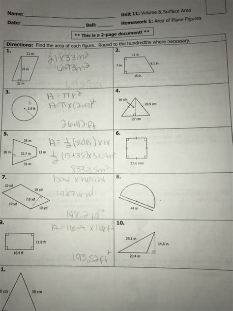 Unit 11: Volume and Surface Area