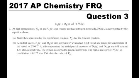 2005 AP Chemistry FRQ: A Comprehensive Guide to Ace the Exam