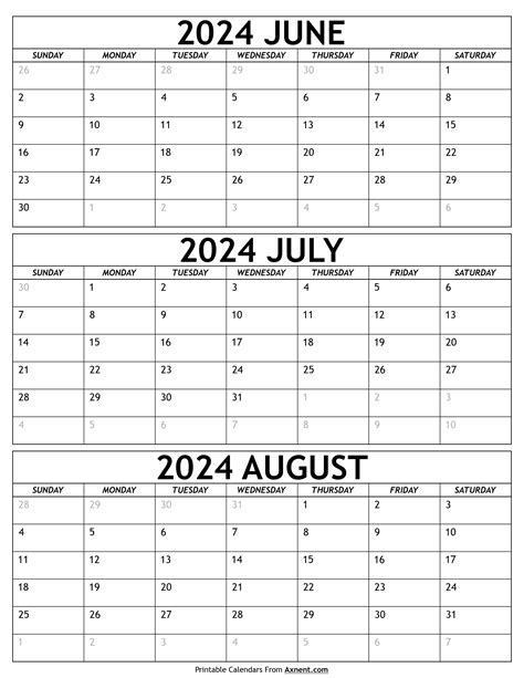 May June July 2024 Calendar: A Comprehensive Guide to Essential Dates