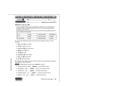 **Capitulo 2A Guided Practice Page 53 Answers**