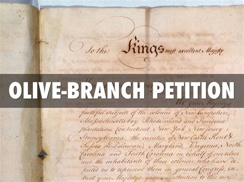 Olive Branch Petition: An Overview of the APUSH Definition