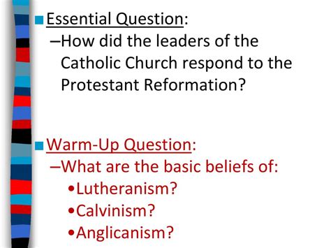 How Did Catholics Respond to the Protestant Reformation?