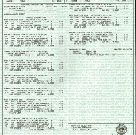 What Do Official Transcripts Look Like?