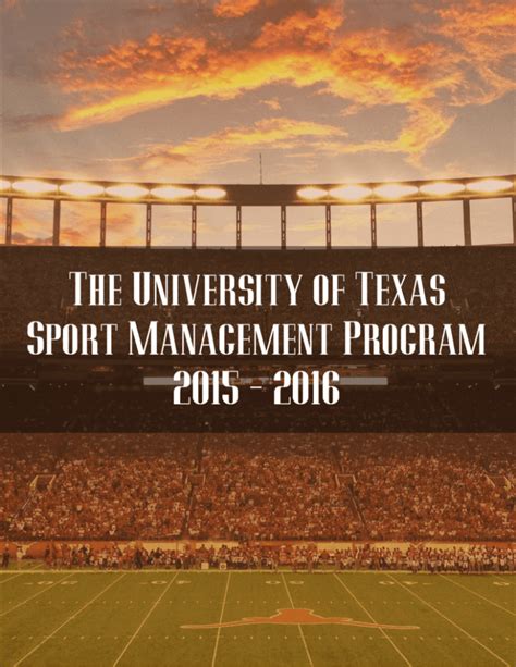University of Texas Sports Management: A Powerhouse of Excellence