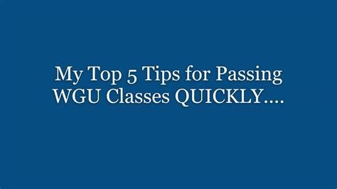 What is WGU’s Passing Grade?