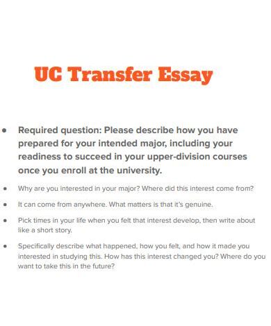UC Transfer Essay Examples to Inspire Your Admissions Success