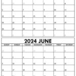 May and June Calendar 2024