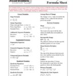 Formula Sheet for Algebra 1