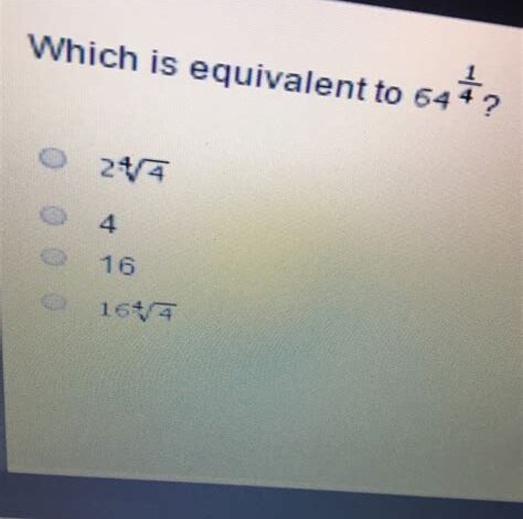 Which is Equivalent to 64 1/4?